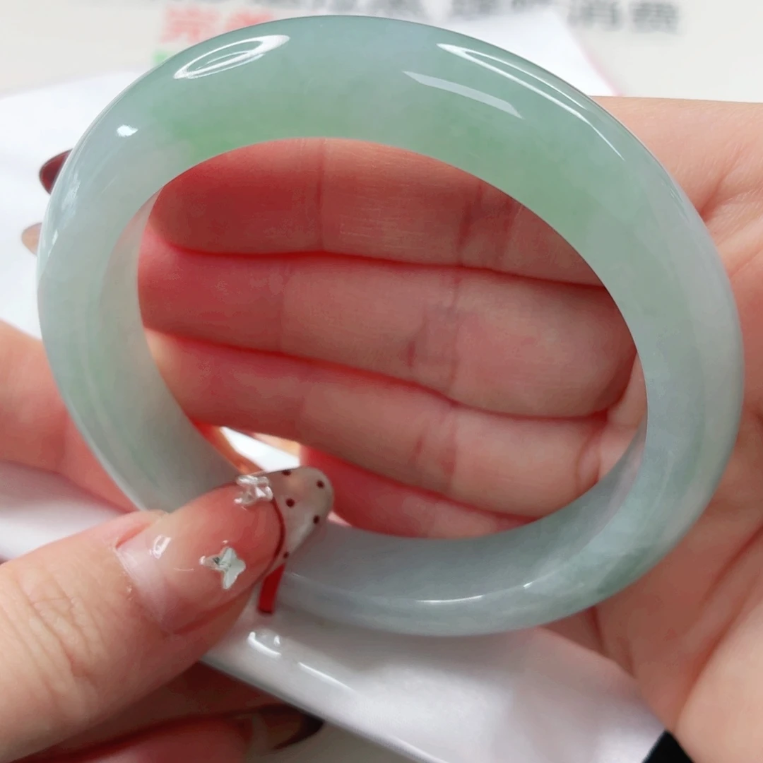 翡翠未镶嵌手镯57.6x425