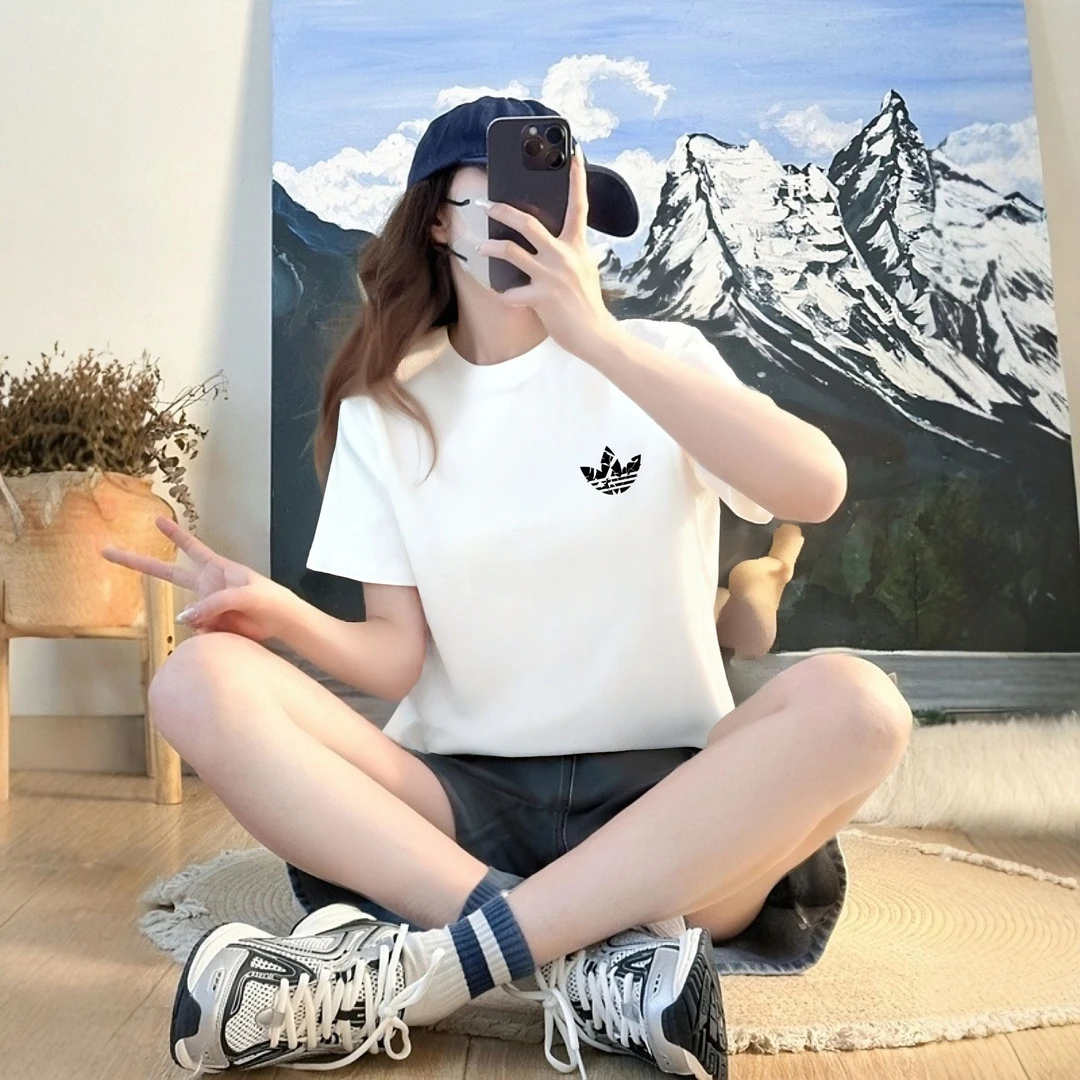 奥莱精选夏季纯棉短袖t恤女2025新款设计感小众美式宽松半袖上衣
