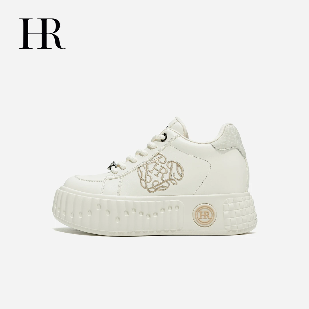 HR/赫莲娜时尚休闲保暖松糕鞋潮流增高休闲板鞋系带秋季女士厚底