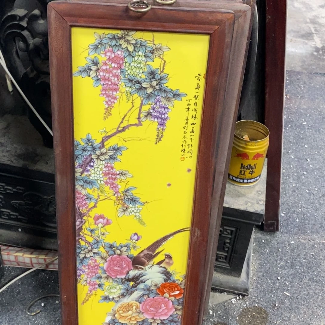 瓷片53*21*1景德镇瓷板画柴窑烧制