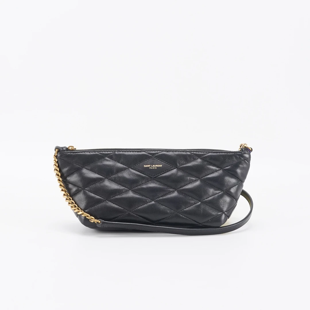 95新 YSL/圣罗兰 【总仓】 圣罗兰小船包羊皮革链条包 BGD901760010