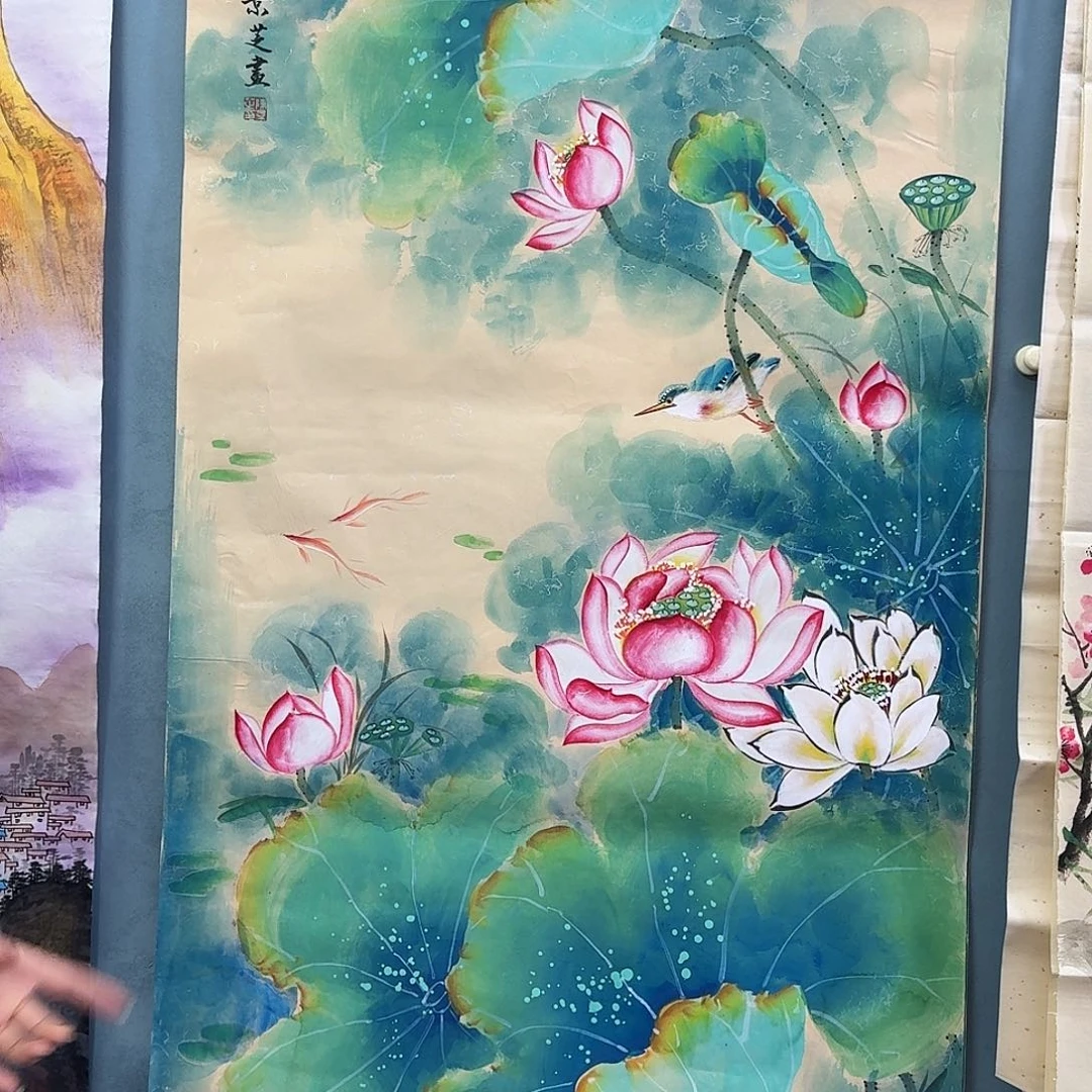纯手绘国画作品好看四尺