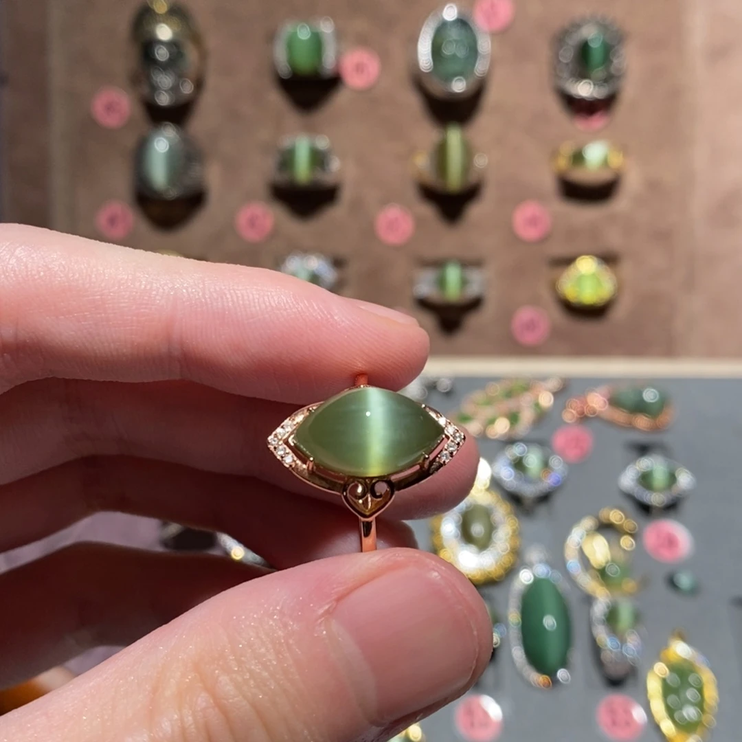 和田玉银S925镶嵌戒指