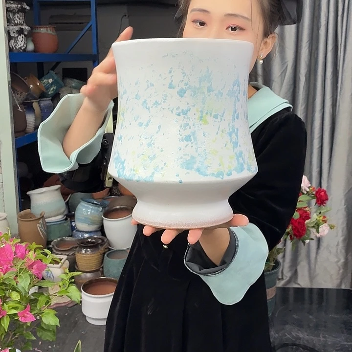 19×24 -粗陶花盆有孔-买买买