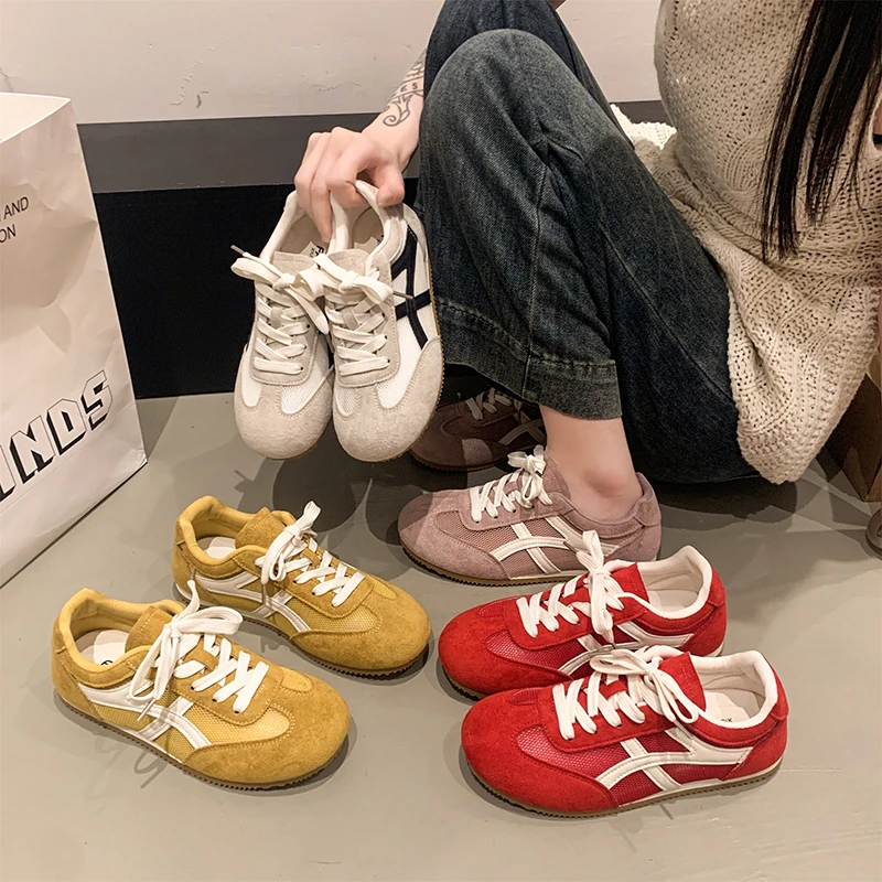 爆款网面德训鞋2025轻便不重脚透气运动休闲鞋ins韩版