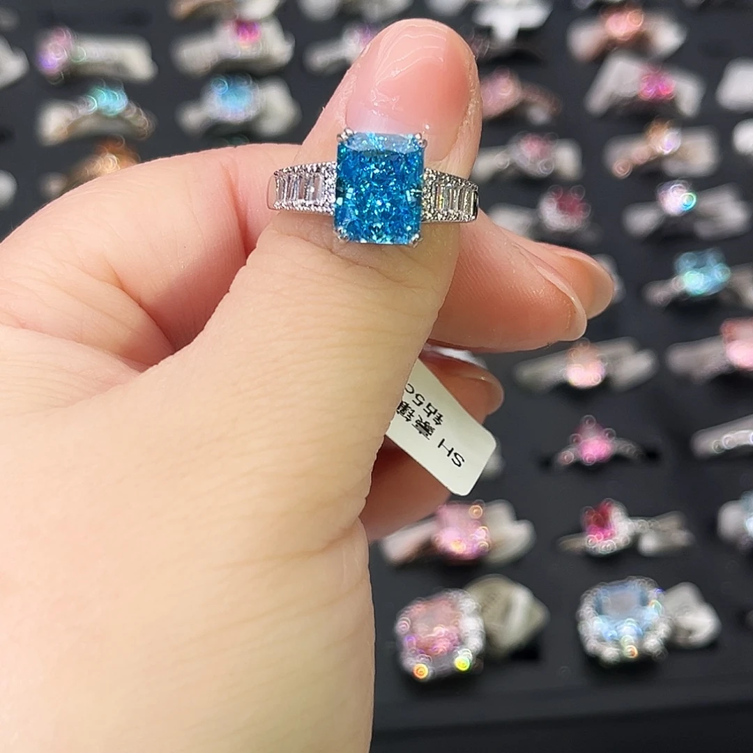 莫桑石非金属SH T钻海蓝冰花三卡-10