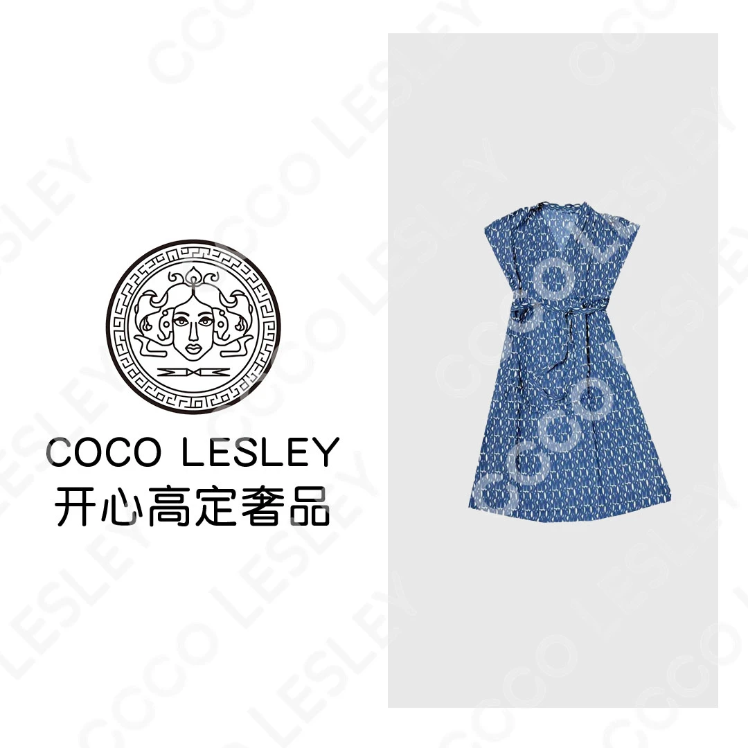 【COCO LESLEY】新品时尚百搭气质显瘦V领短袖连衣裙Y-540