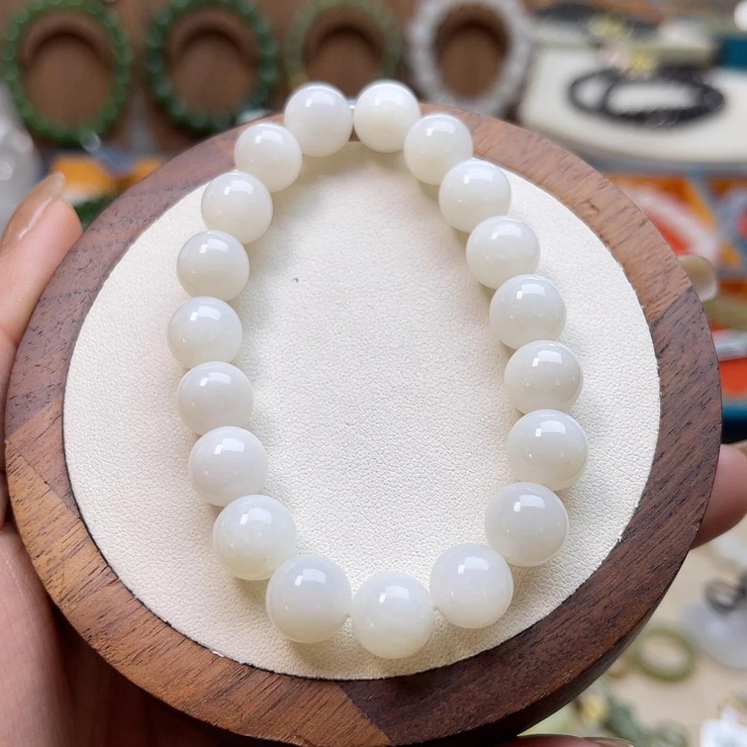 和田玉未镶嵌手串A38卡10