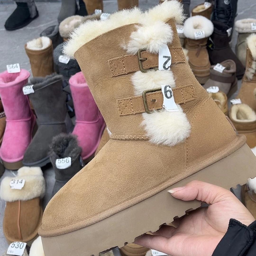 栗色两排扣厚底38