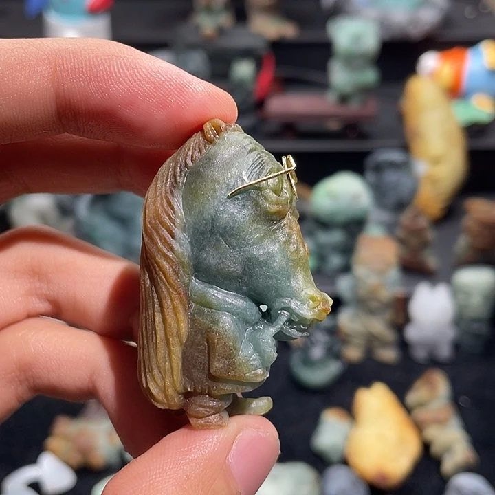 未镶嵌挂件翡翠马
