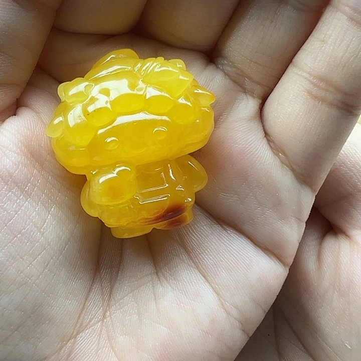 就***.琥珀未镶嵌珠宝奇石小羊打孔不退换
