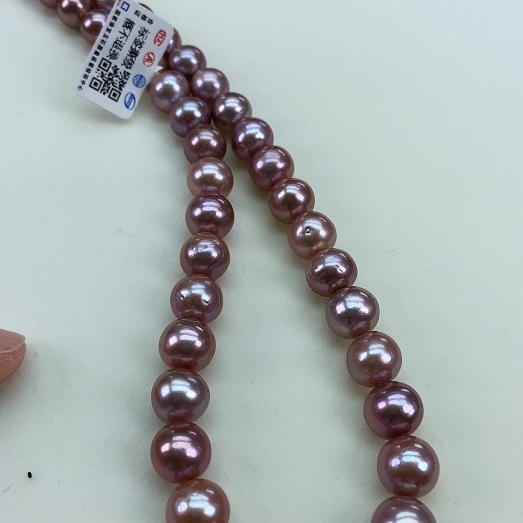 淡水珍珠9/11紫珠大灯泡银S925镶嵌