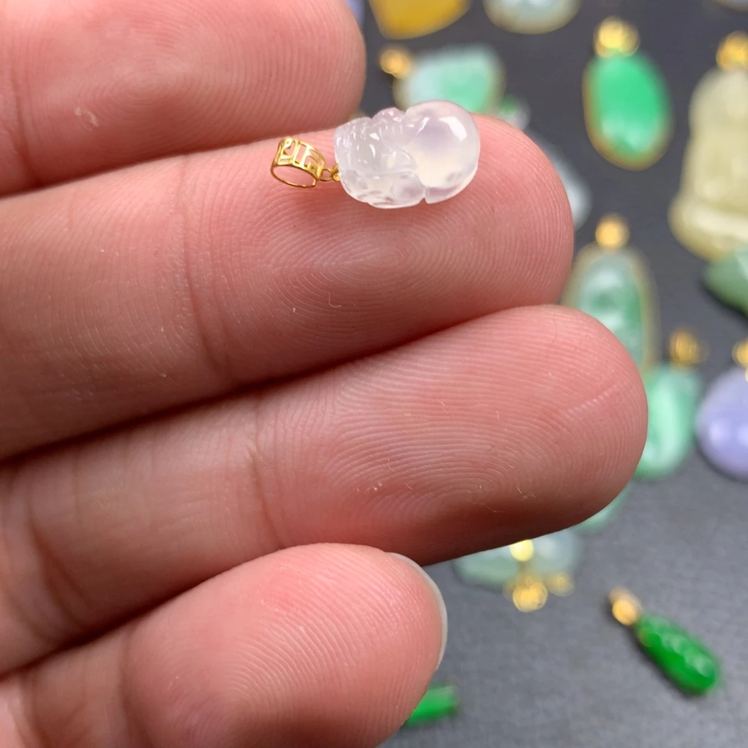 【闪购商品】颈饰18K金镶嵌翡翠翡翠