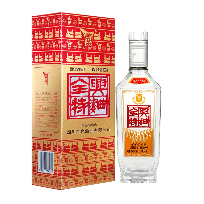 全兴全兴特曲 小方金 2020年 浓香型白酒 46度 300mL46度300