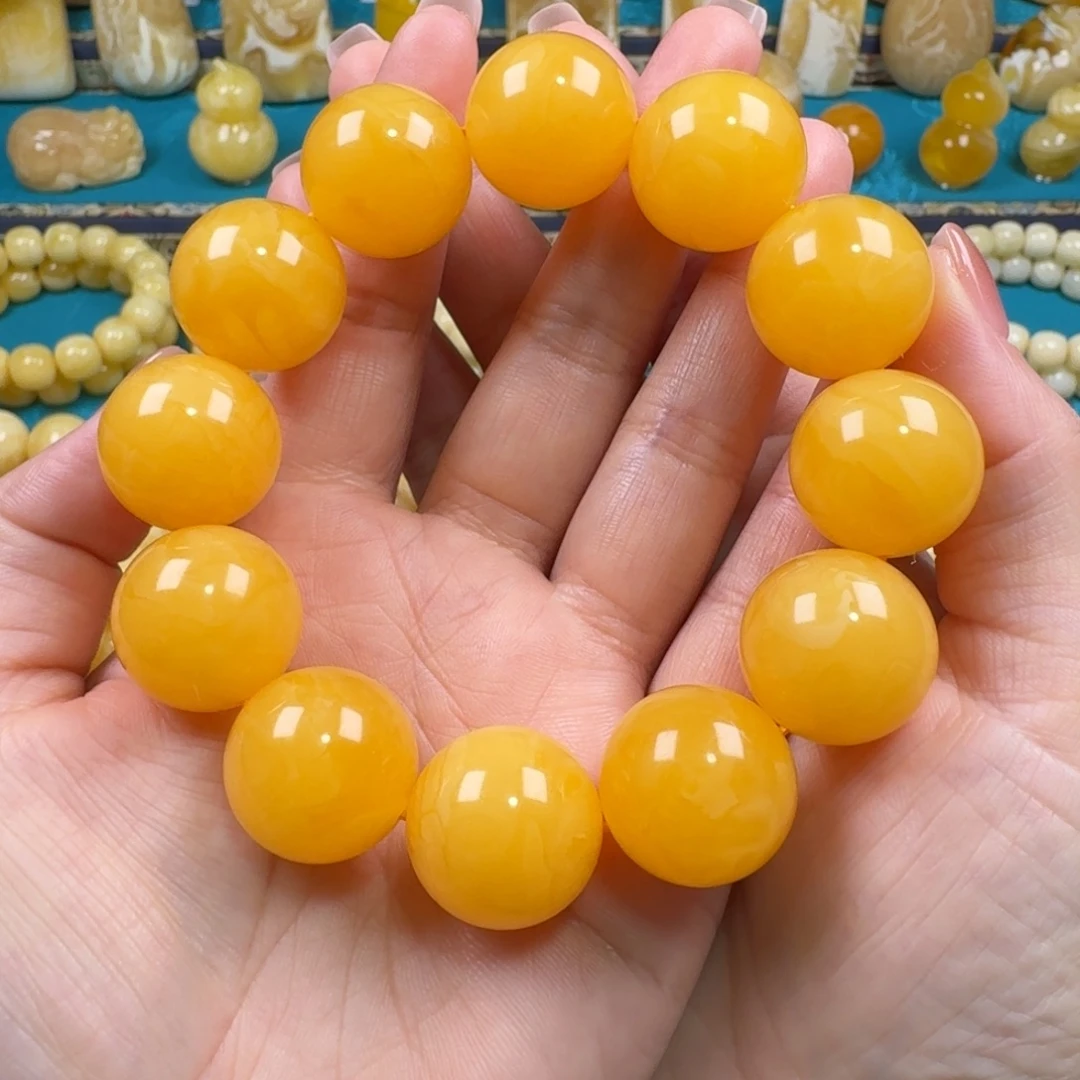 琥珀未镶嵌手链同料