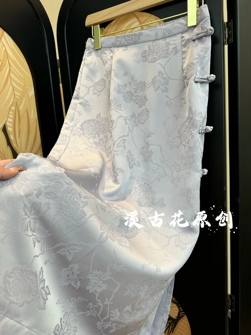 【春意裙】2025春季新款国风提花半裙女百搭显瘦国风裙子新中式女