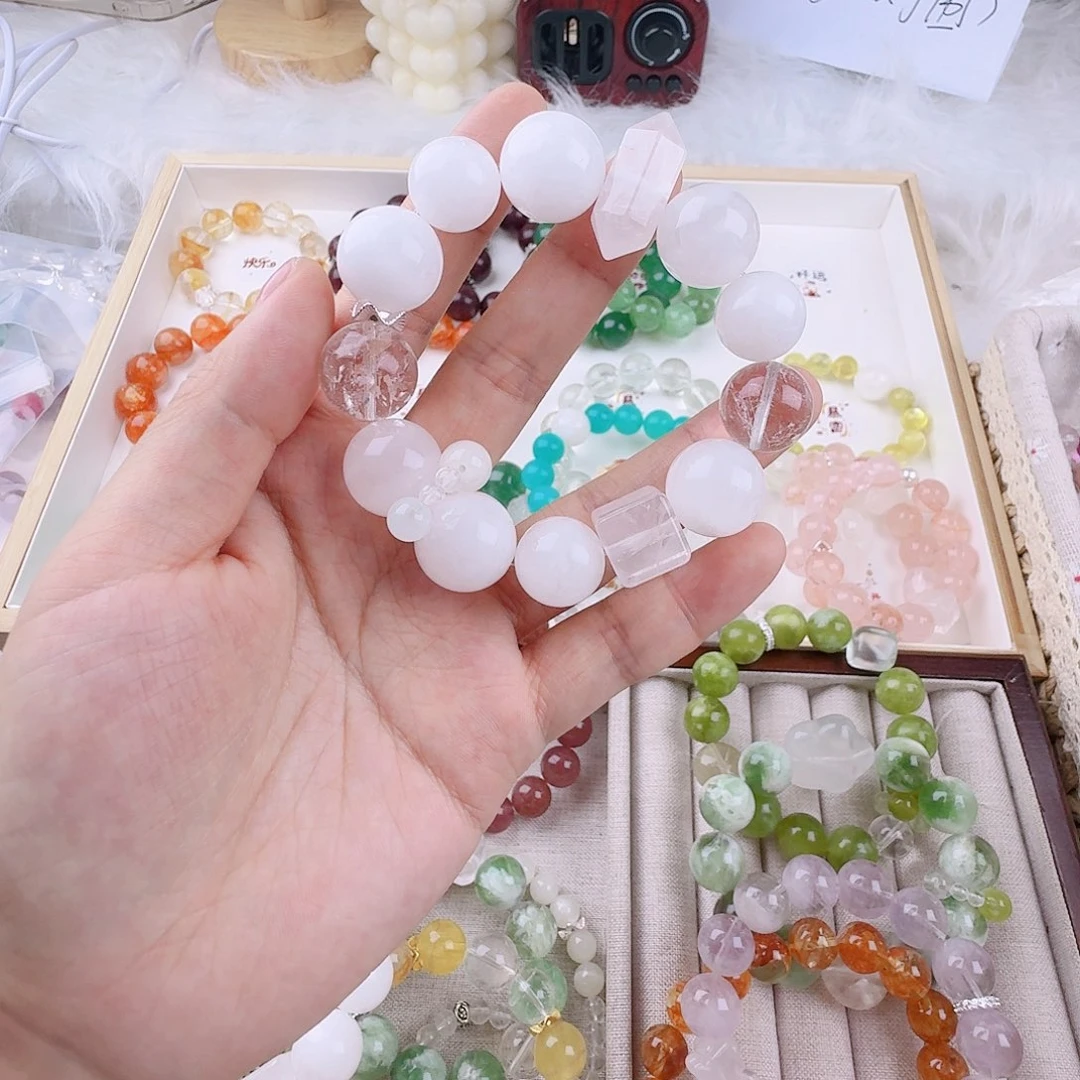 烟晶手链银S925镶嵌