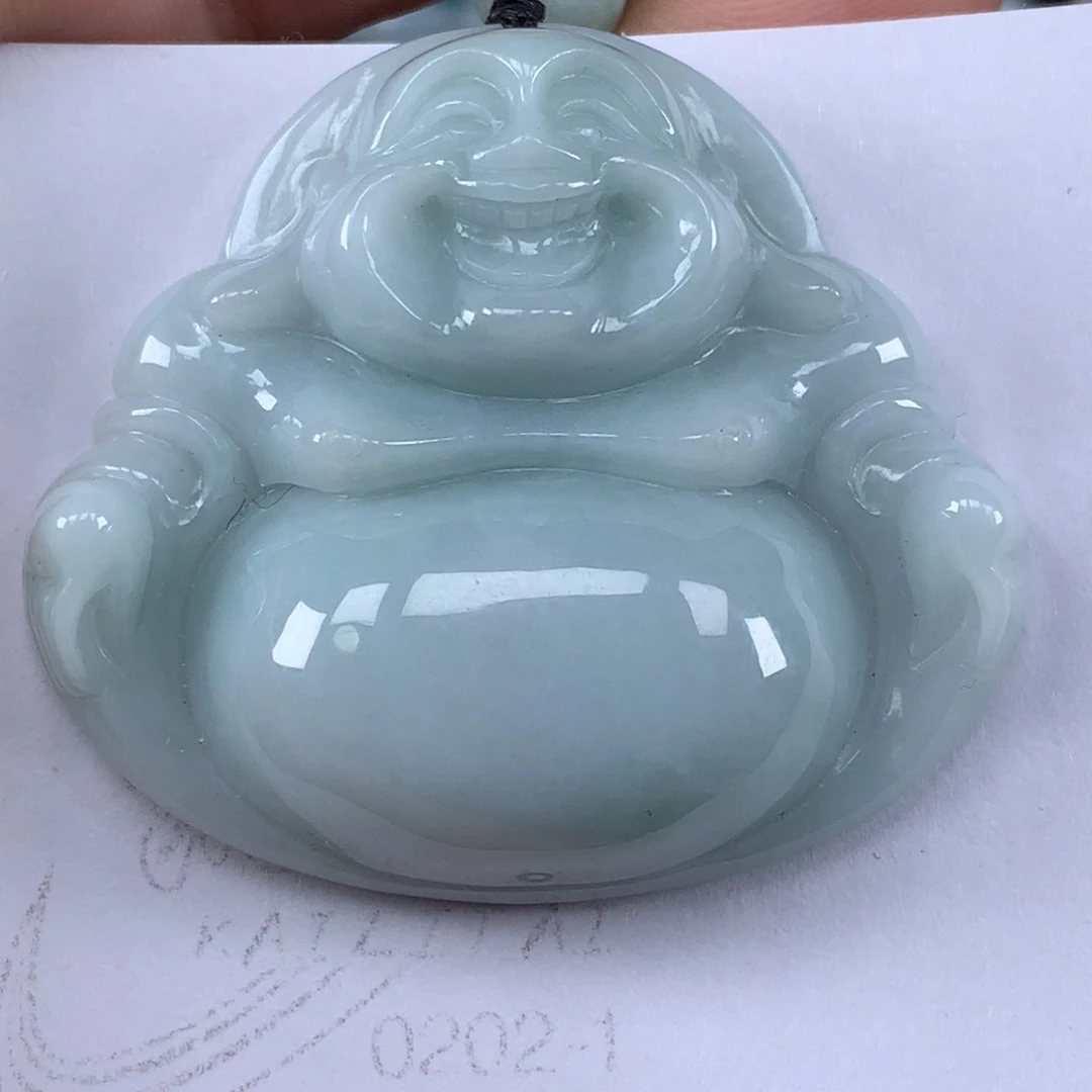 翡翠未镶嵌颈饰佛公