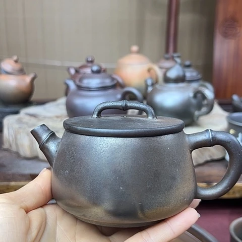 知***◤戬谷龙窑坭兴陶柴烧壶125