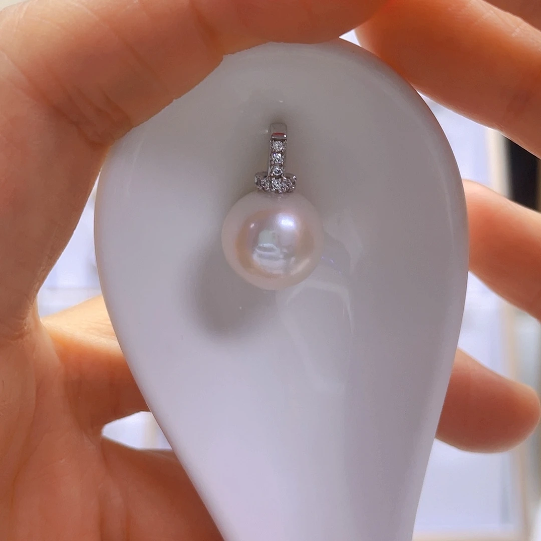 小***糖银S925镶嵌吊坠(不含链)淡水珍珠