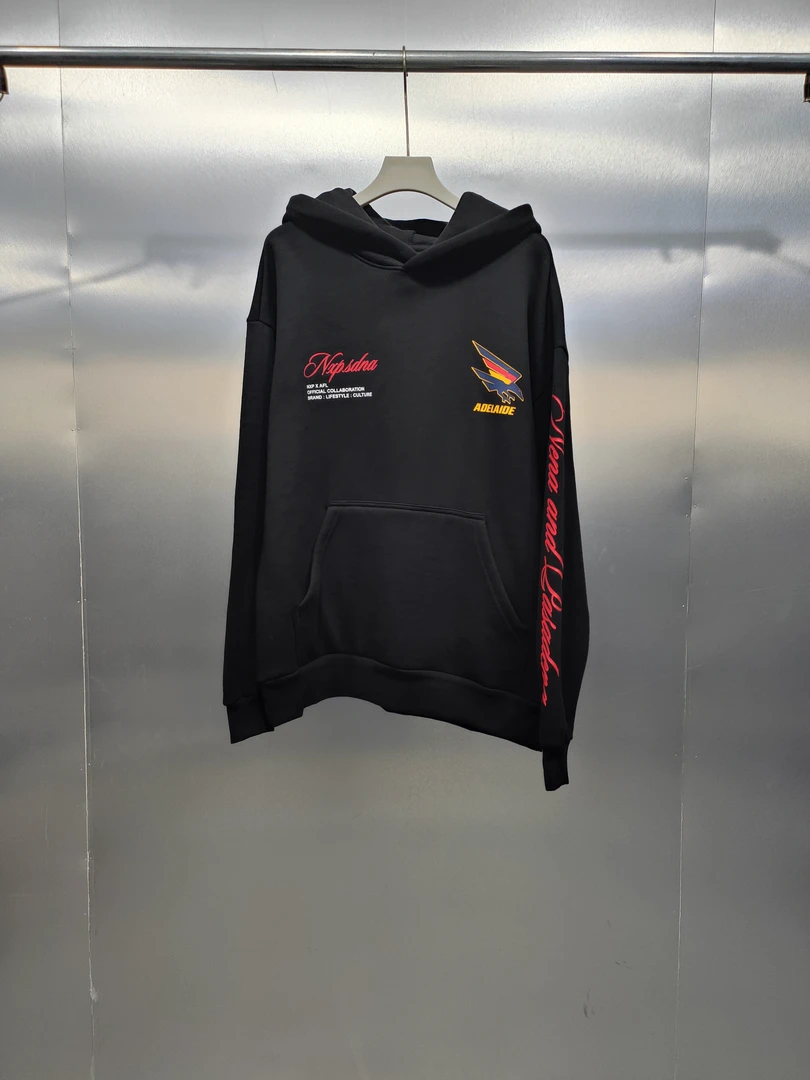 P07-21731-NXP春秋款(加绒)背面小鸟印花宽松百搭连帽卫衣（加绒）