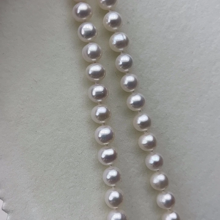 淡水珍珠颈饰银S925镶嵌➕7.8极光白