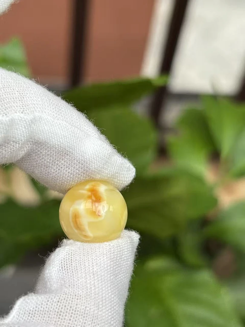 1360天然蜜蜡琥珀圆珠15mm
