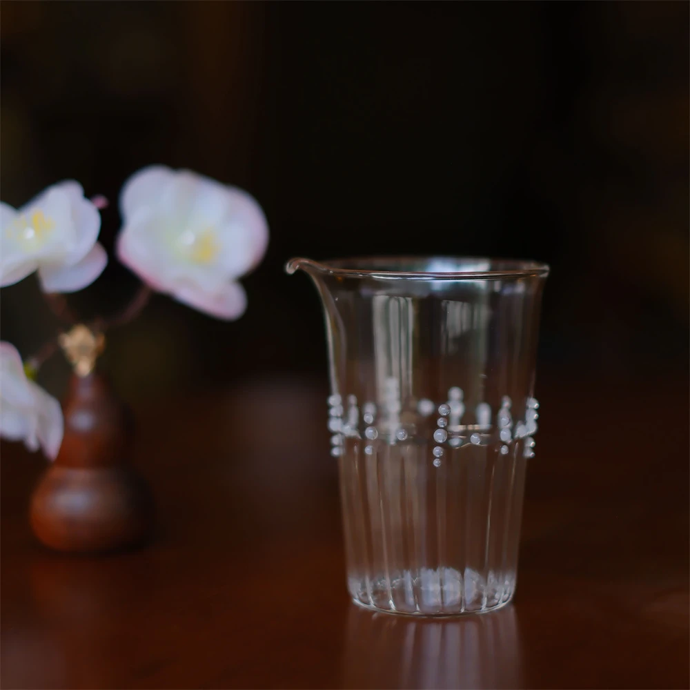 十卿大碗茶器朝露系列【直口公道杯】分茶器玻璃器·高硼硅耐茶器
