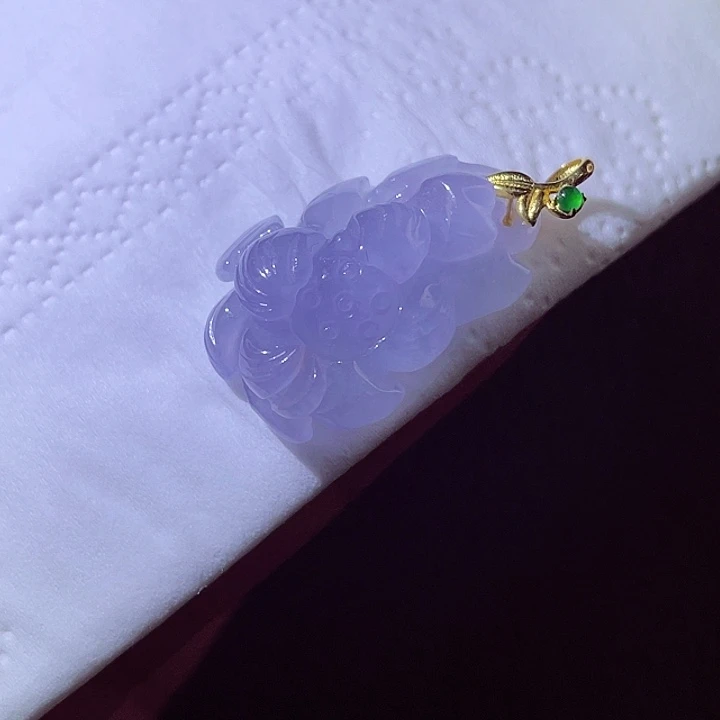 颈饰18K金镶嵌翡翠翡翠