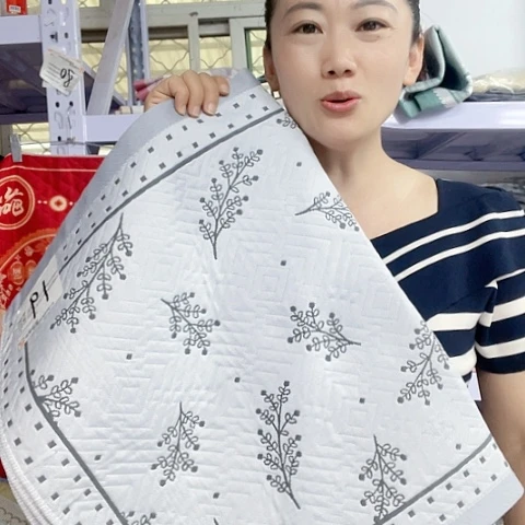 棉灰色春叶纯棉特价