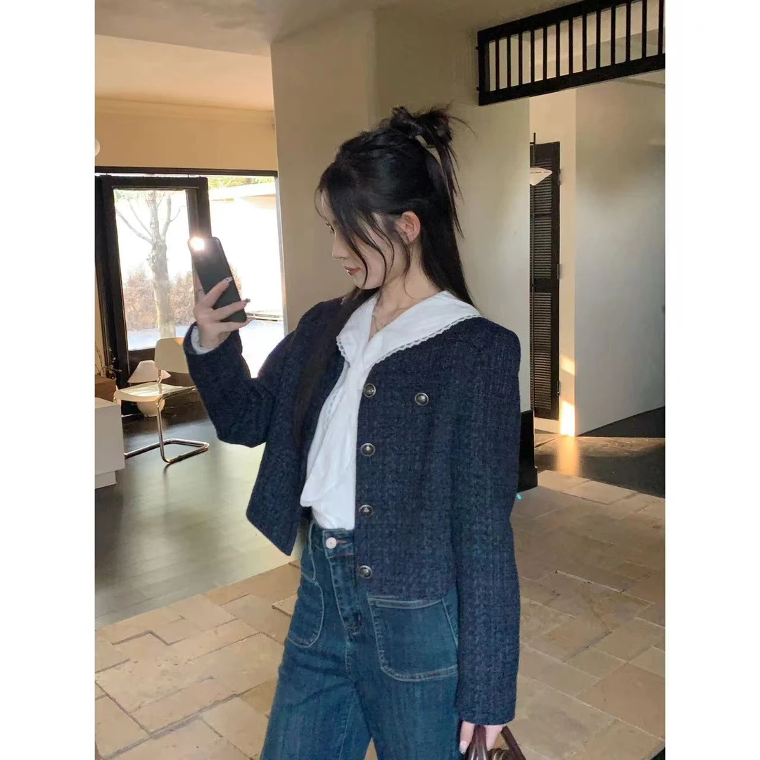 【OYANXI！清清！】伦敦旧港时髦设计chic小香风外套JS-240496