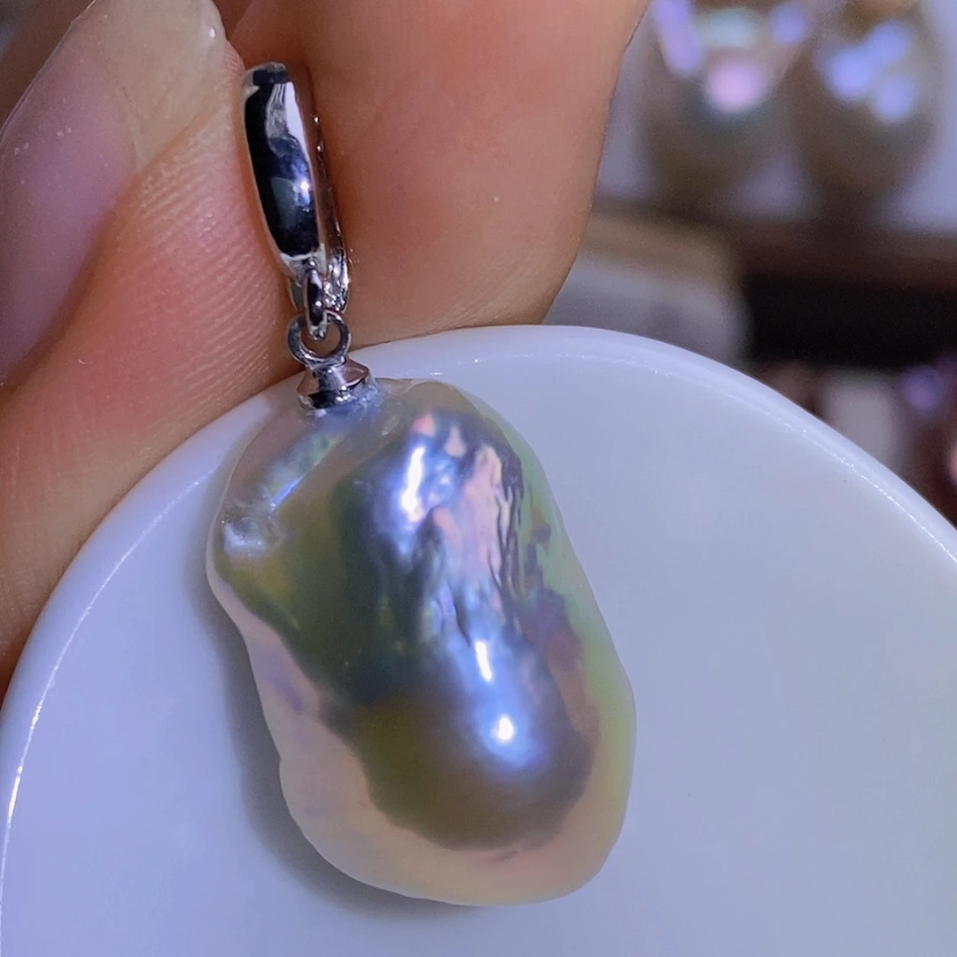淡水珍珠银S925镶嵌淡水珍珠