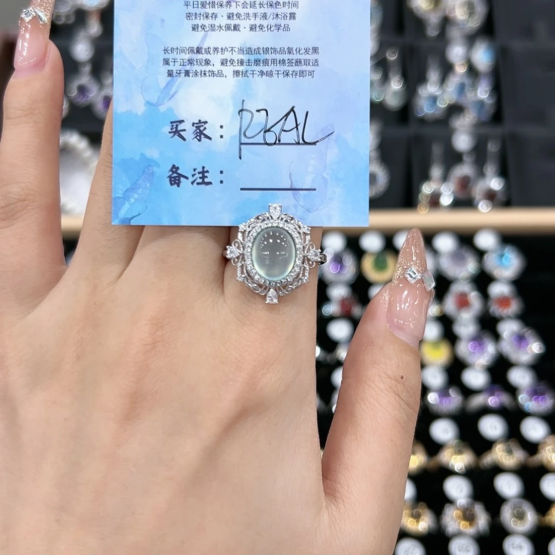 紫晶戒指银S925镶嵌戒指