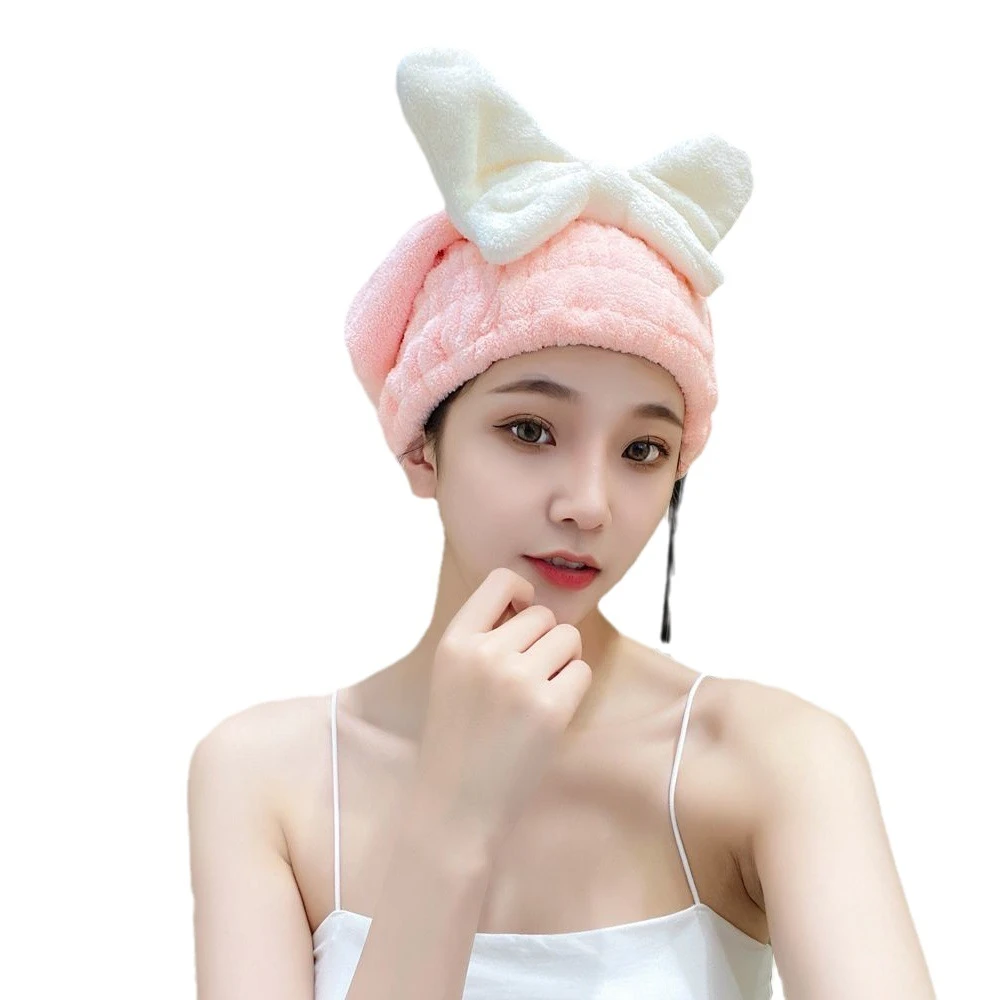 波浪纹干发帽女加厚超强长发超强吸水干发帽女可爱颜值浴帽干发巾