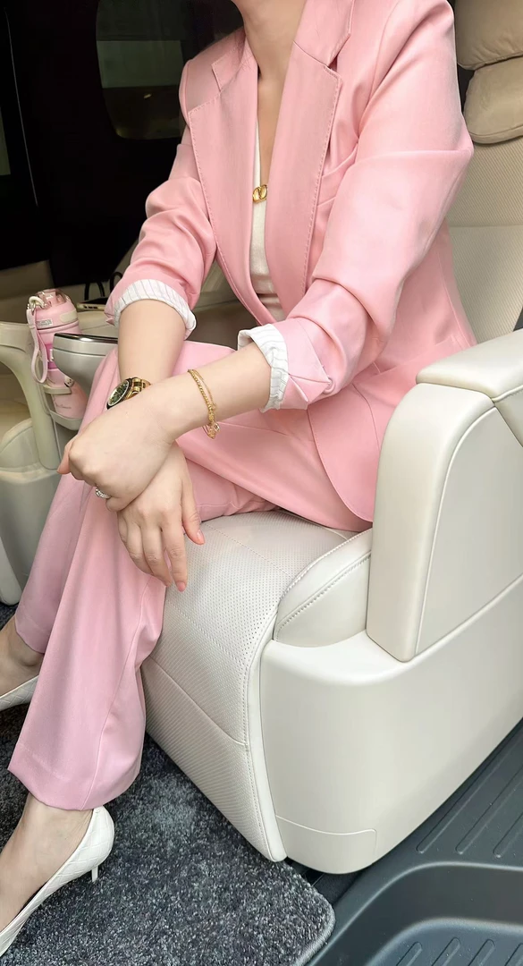 【ZQHK】子琪品牌 时尚高级轻奢高定修身丝毛西装