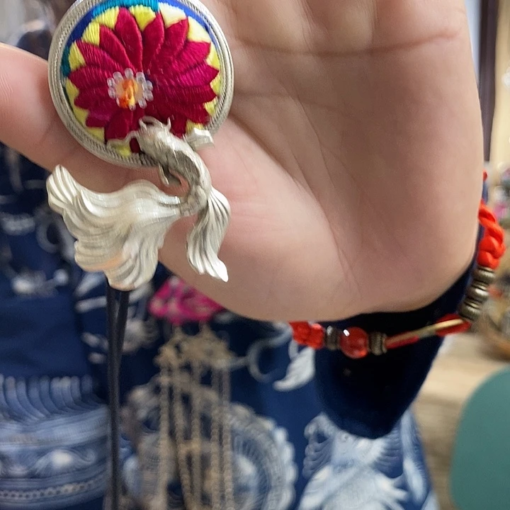 纯铜花岗石纯铜锡合金吊坠