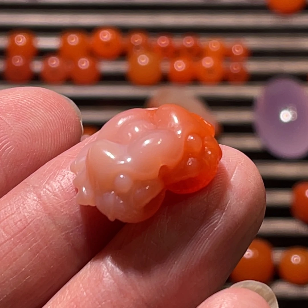 南红玛瑙未镶嵌配饰螃蟹 21.5mm