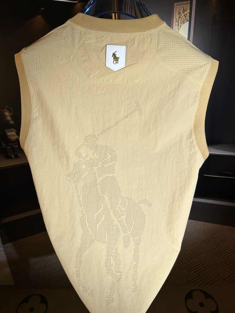 简约无袖上衣白色背心夏季透气舒适速干休闲风时尚刺绣运动背心新