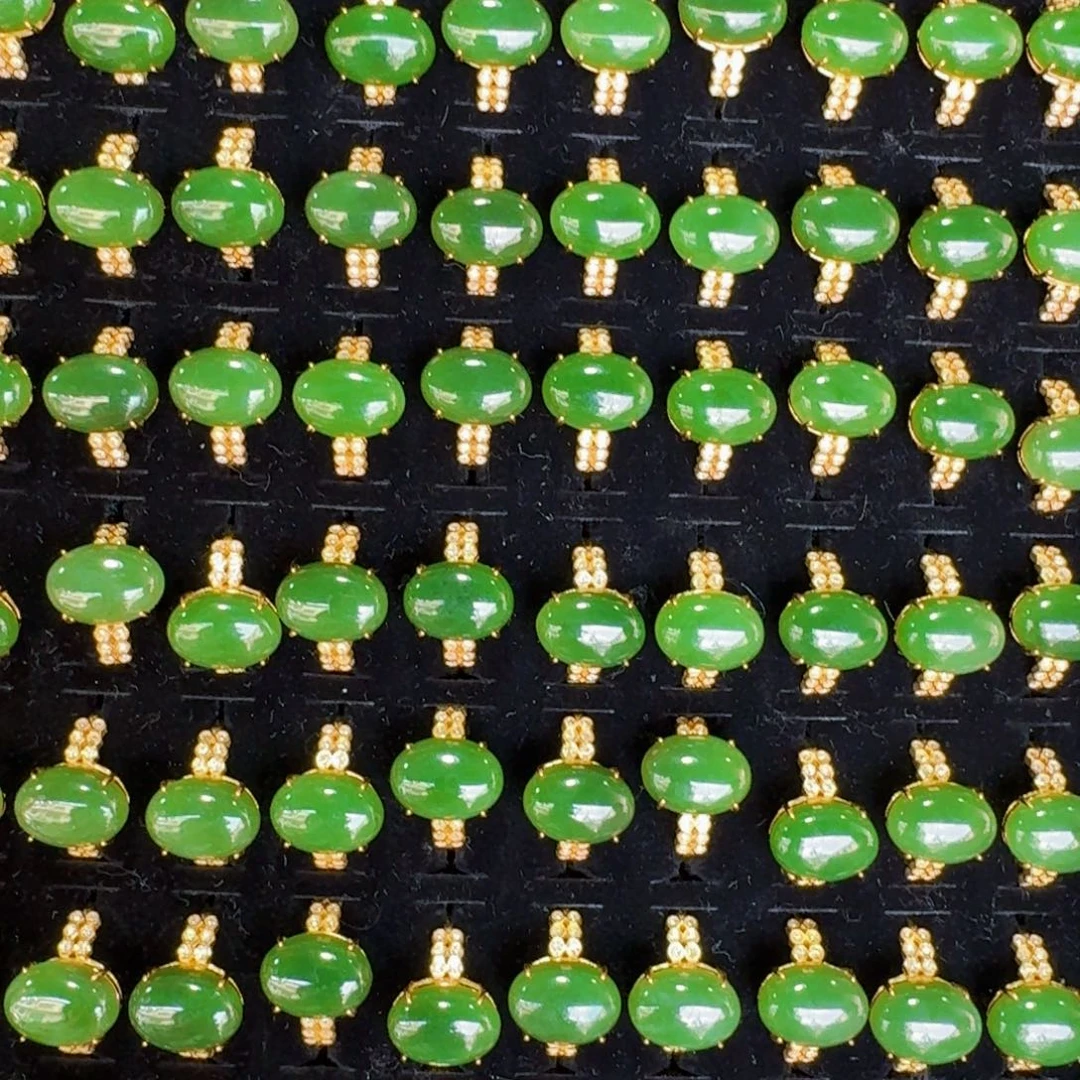 和田玉戒指银S925镶嵌多样性发货，拍一发一