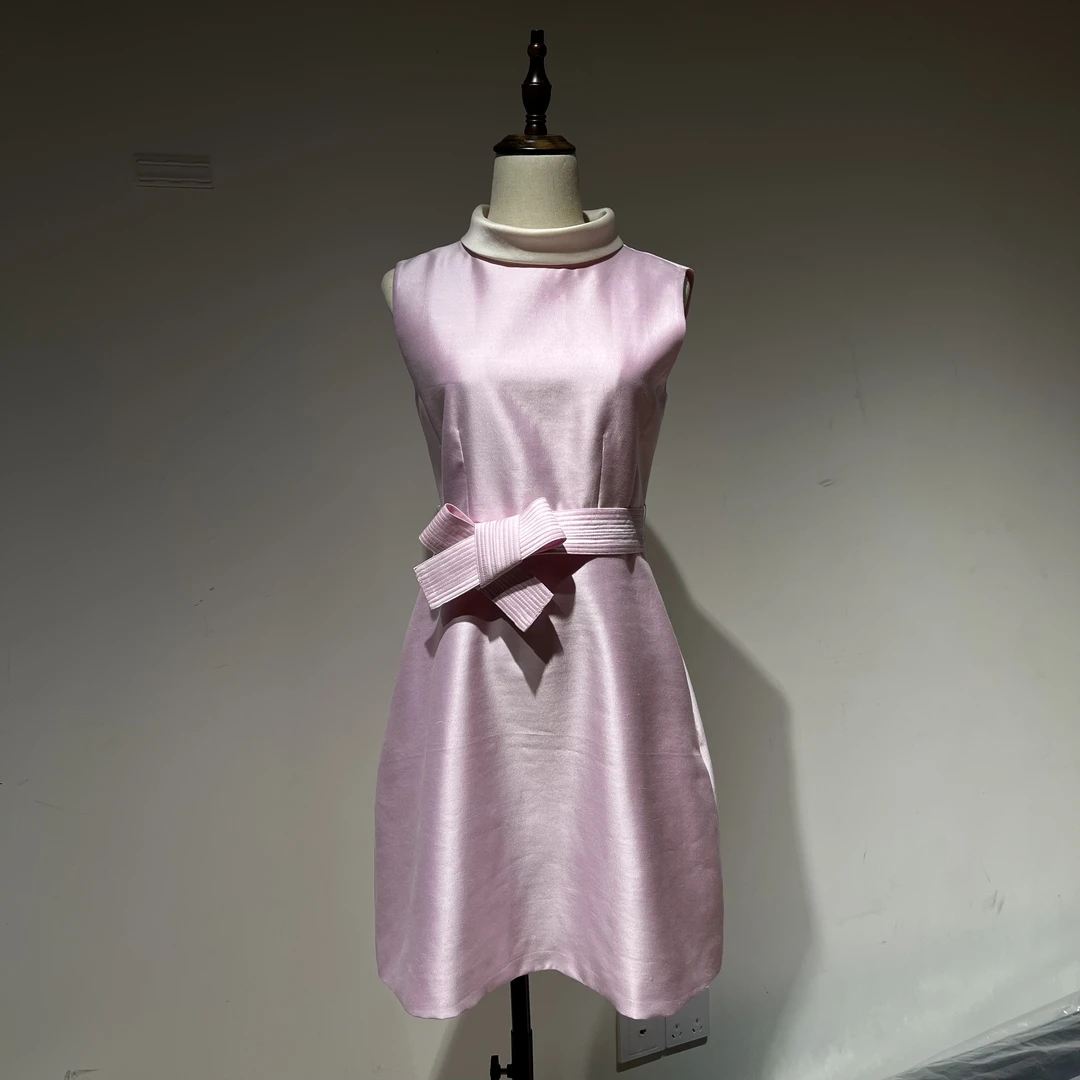 80612 短款 赫本风立领短裙2