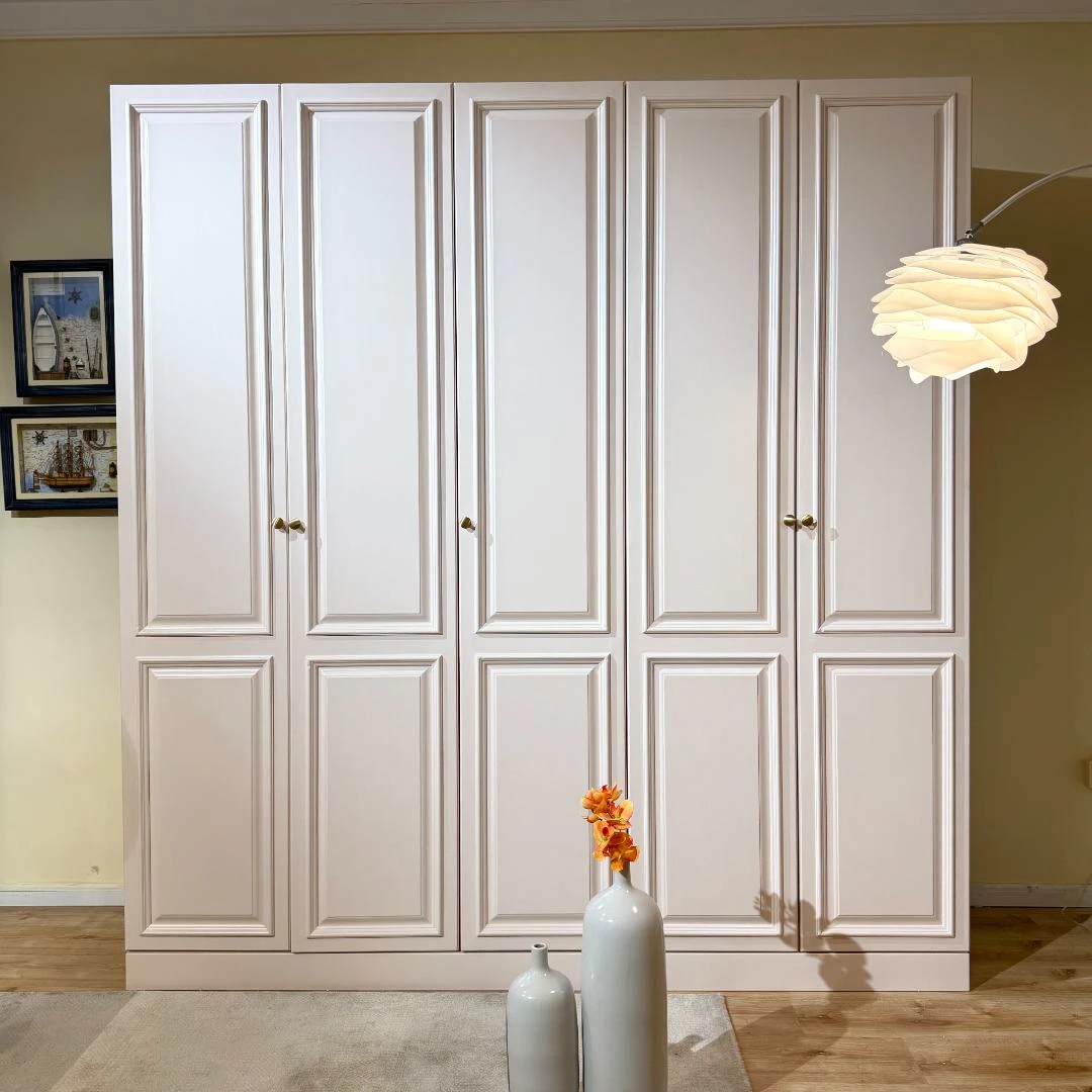 【品牌代工】【简美式】香柏木全原木美式衣柜简约五门衣柜环保家具