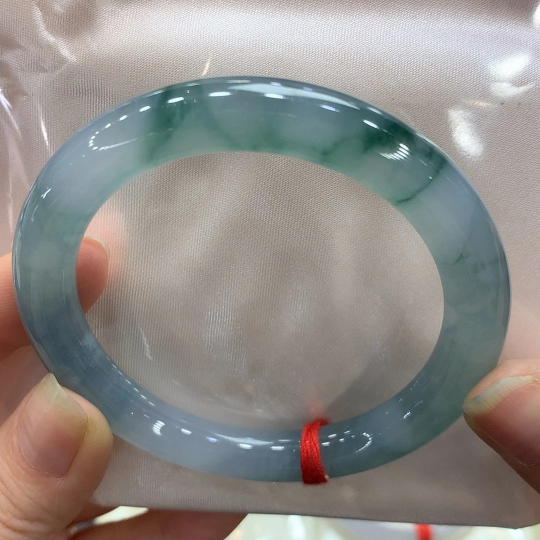 翡翠未镶嵌手镯55圆条