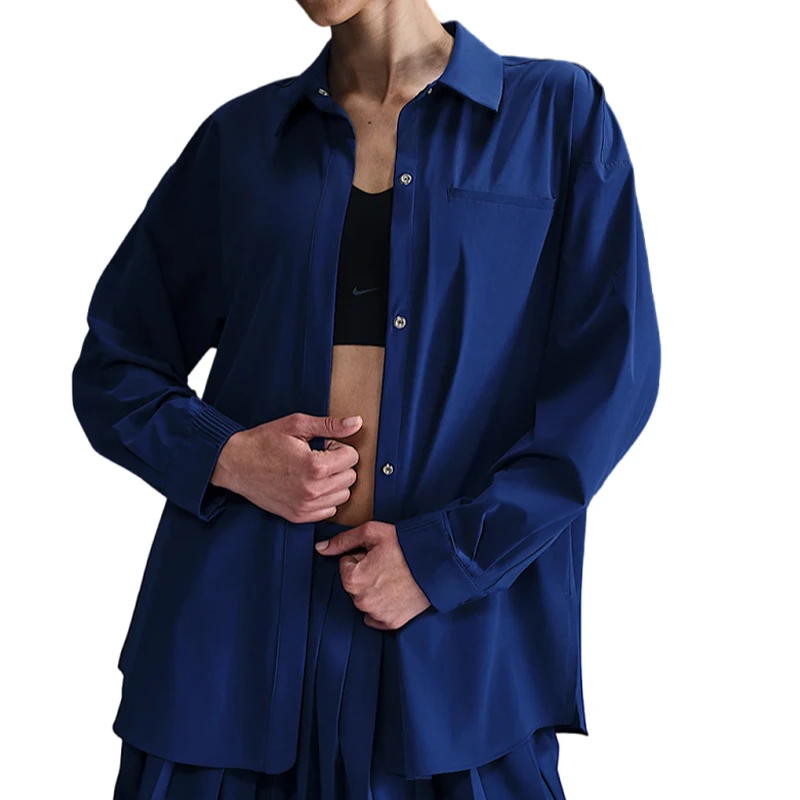 NIKE耐克女子 W NK 24.7 DF LS SHIRT WVN梭织长袖衬衫HQ0237-455