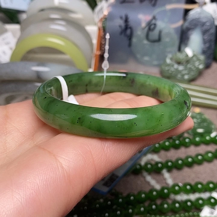 和田玉未镶嵌手镯57.6