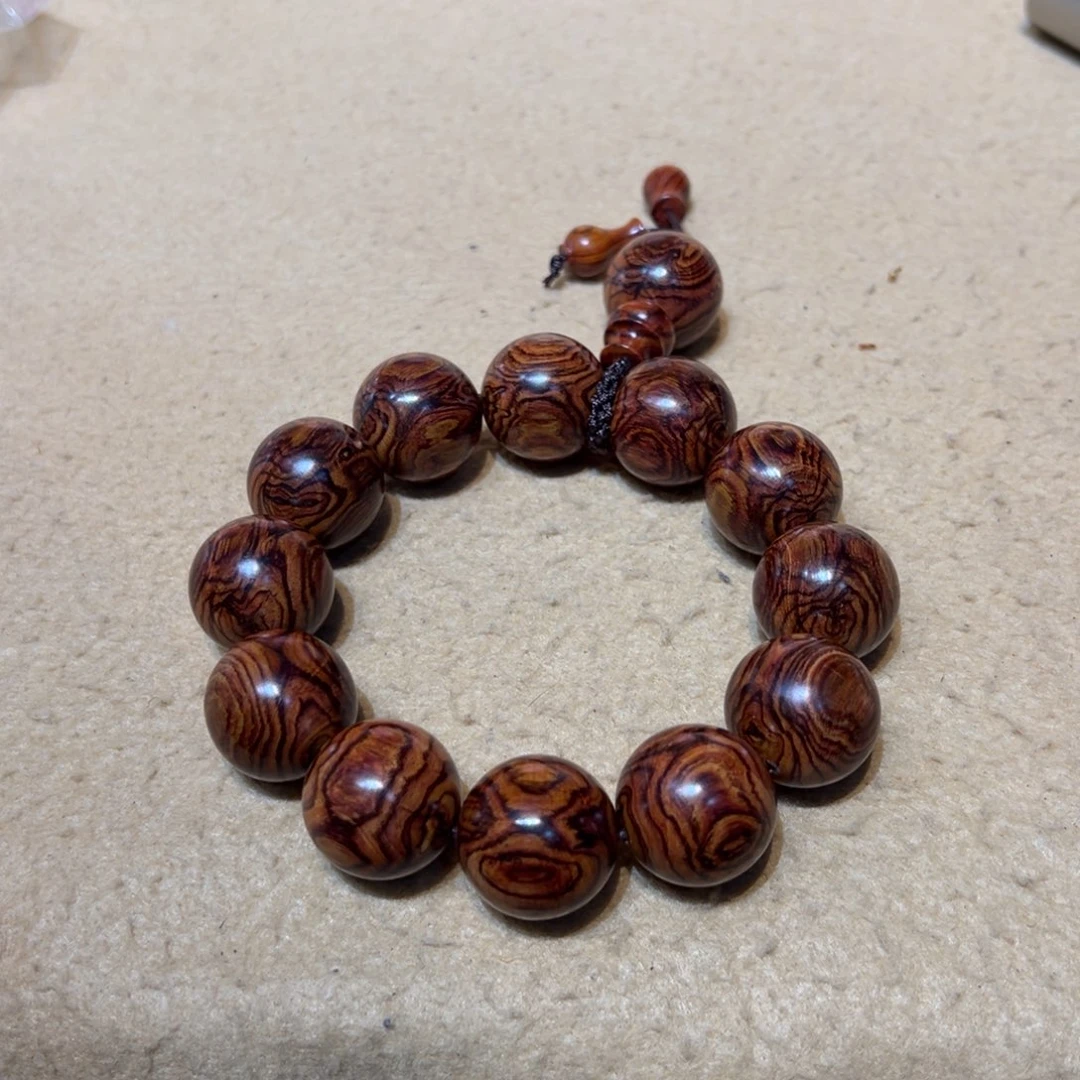 小叶紫檀手串/手链2.0海黄鬼脸对眼满纹