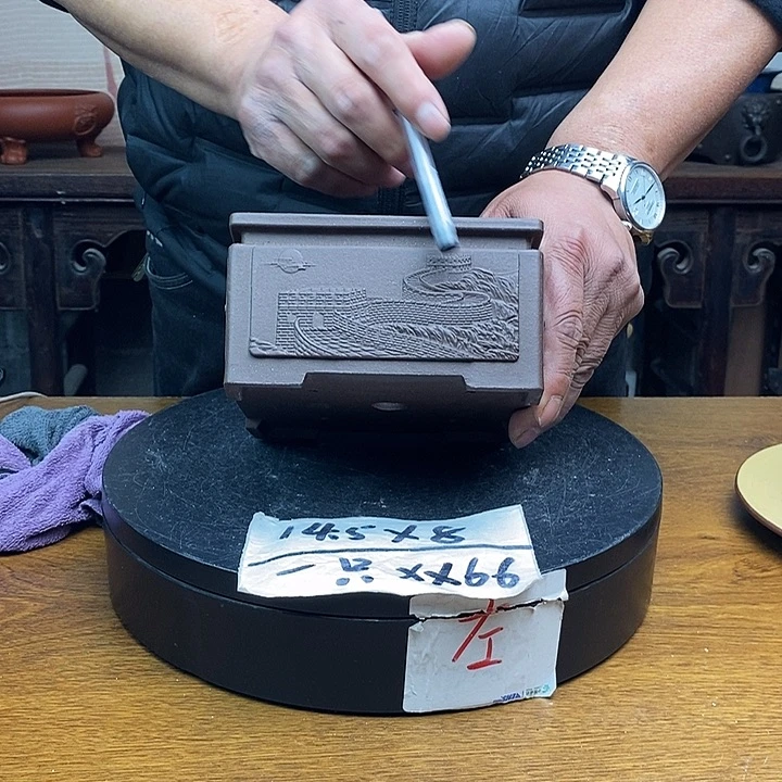 紫砂花盆货号一只XX66