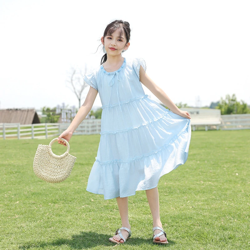 《童装品牌断码清仓直播》女童花边连衣裙25680