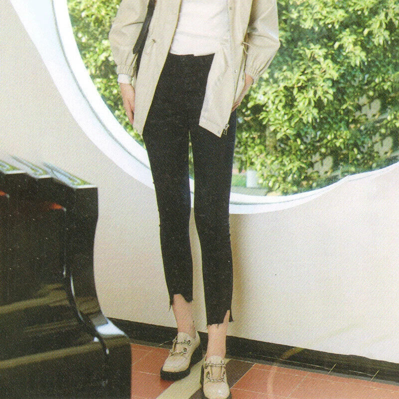 33120【她系列】时尚单扣显瘦牛仔裤5801231