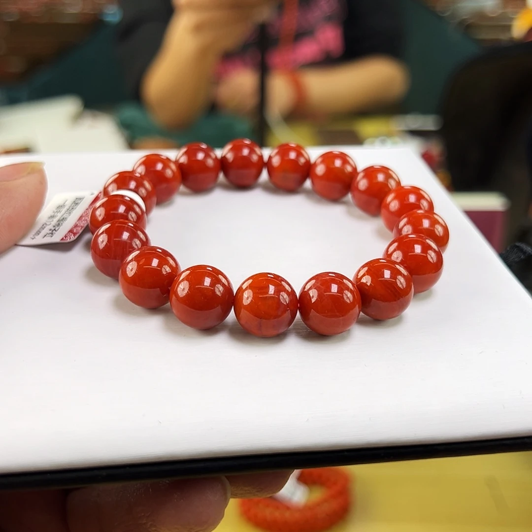 南红玛瑙未镶嵌买12+mmmm牛血锦红