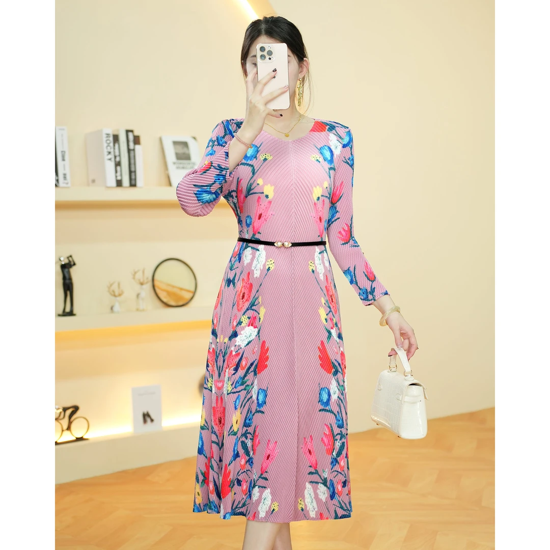 【欧洲站】XX060连衣裙妈妈春装2025新款